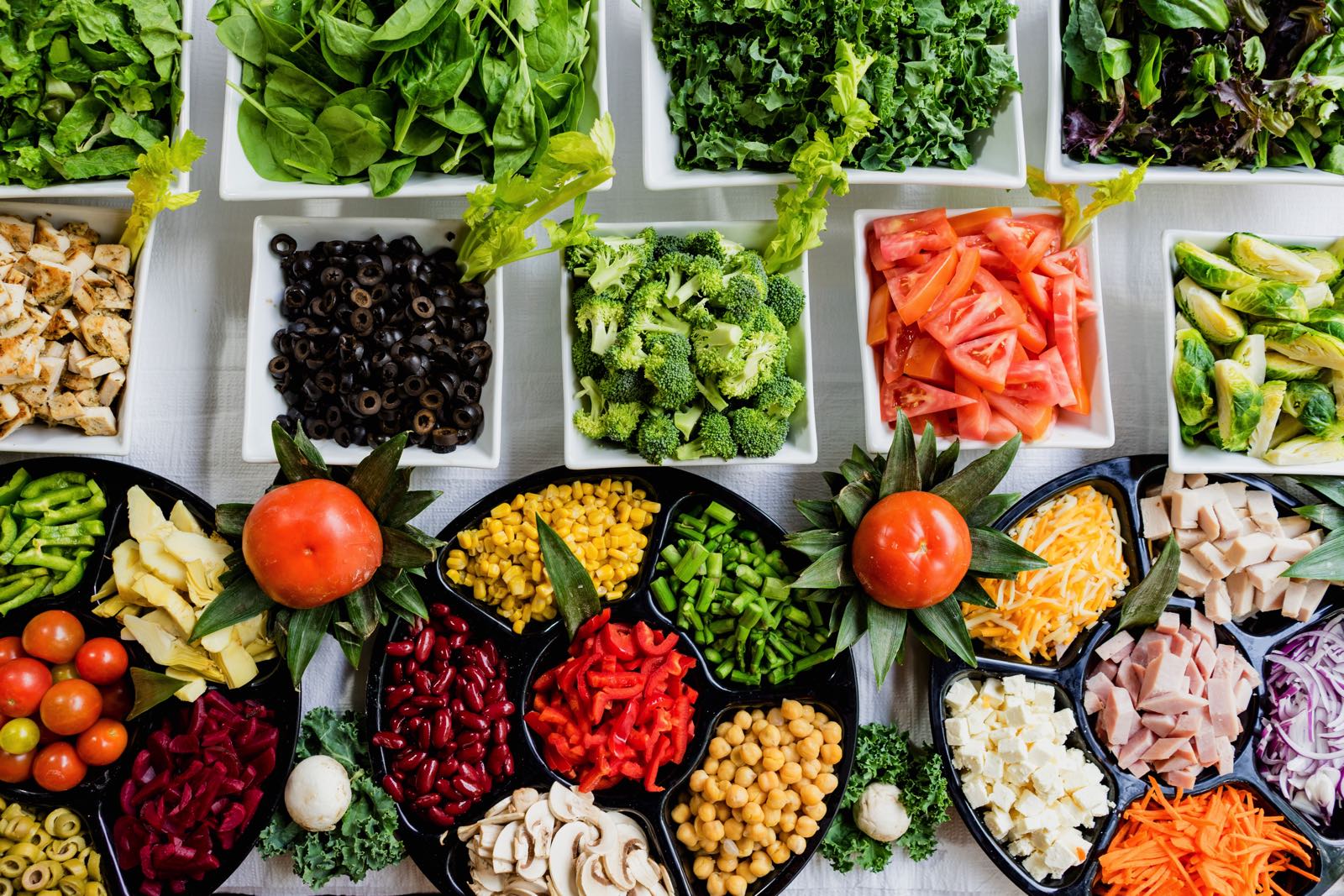 Bowls of salad